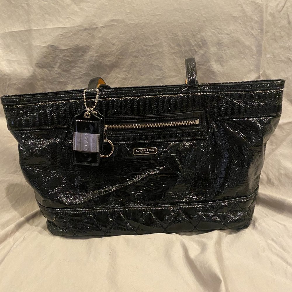 Coach Patent Poppy Tote